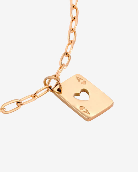 Heart Ace Necklace Roségold
