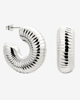 Spiral of Love Hoop Studs Large Silber