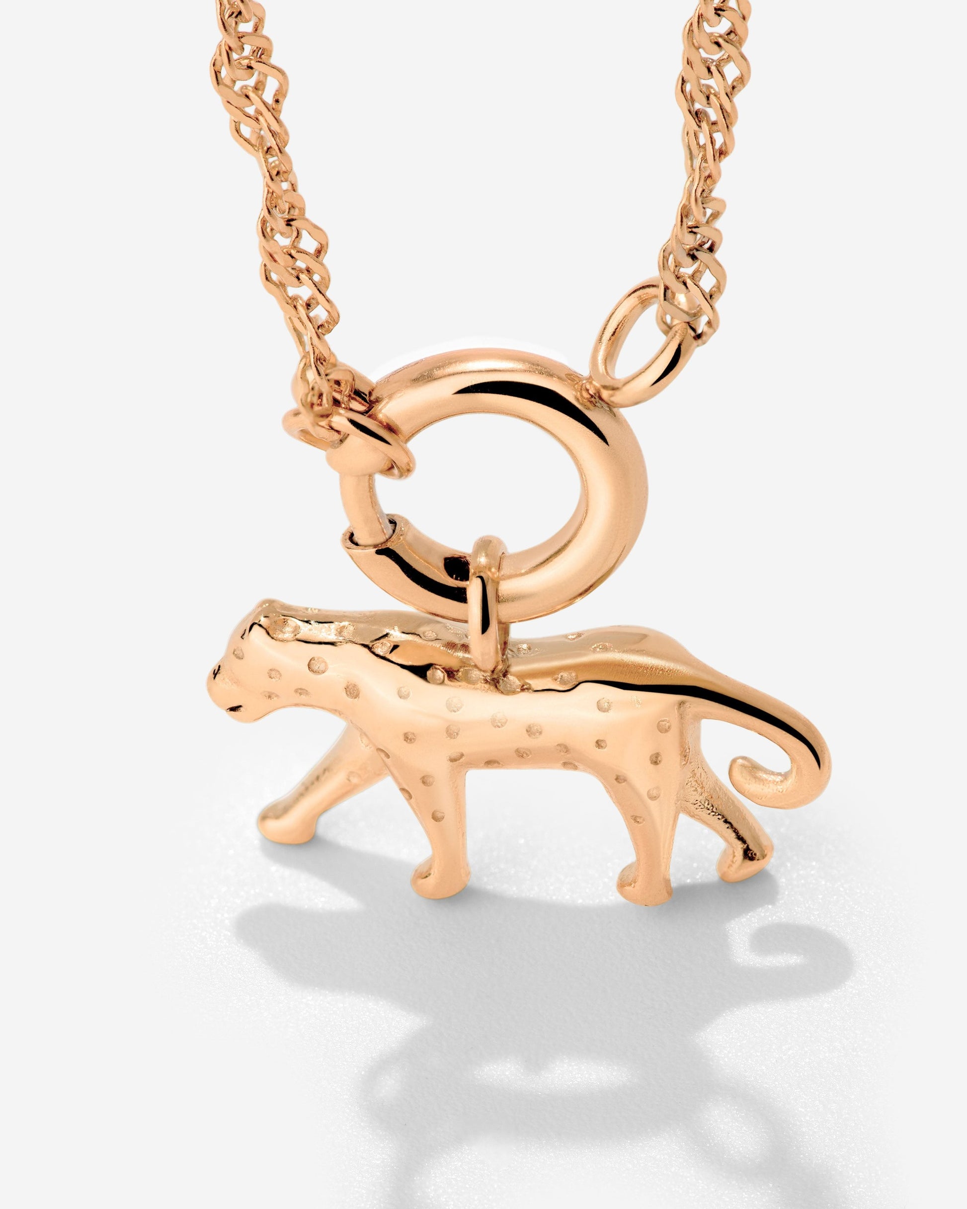 Leopard Singapore Chain Necklace Set Roségold