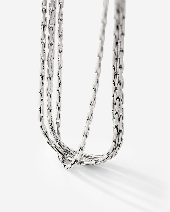 Cascade Layer Necklace Silber