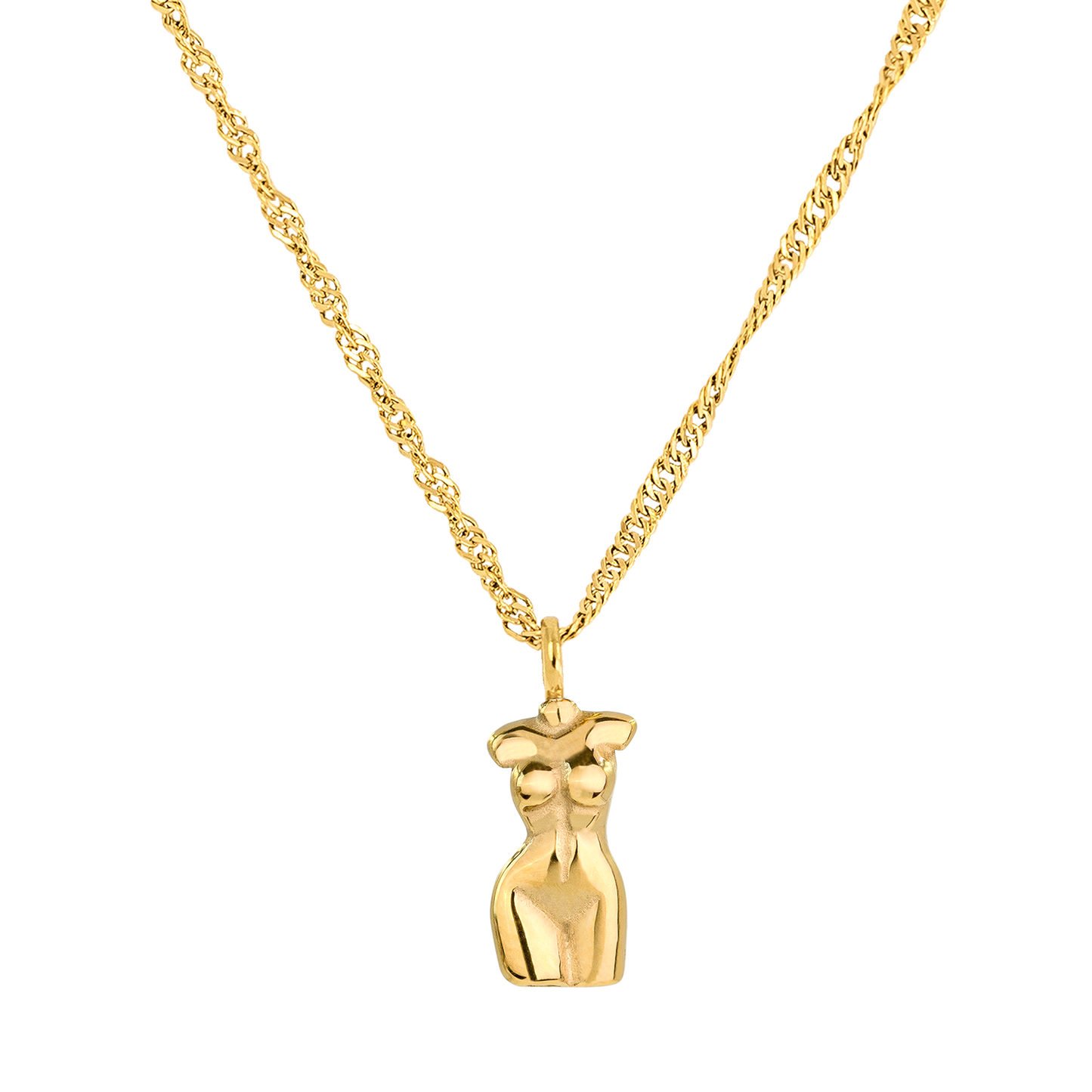 Love Your Body Necklace Gold