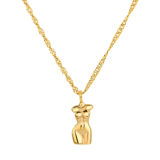 Love Your Body Necklace Gold