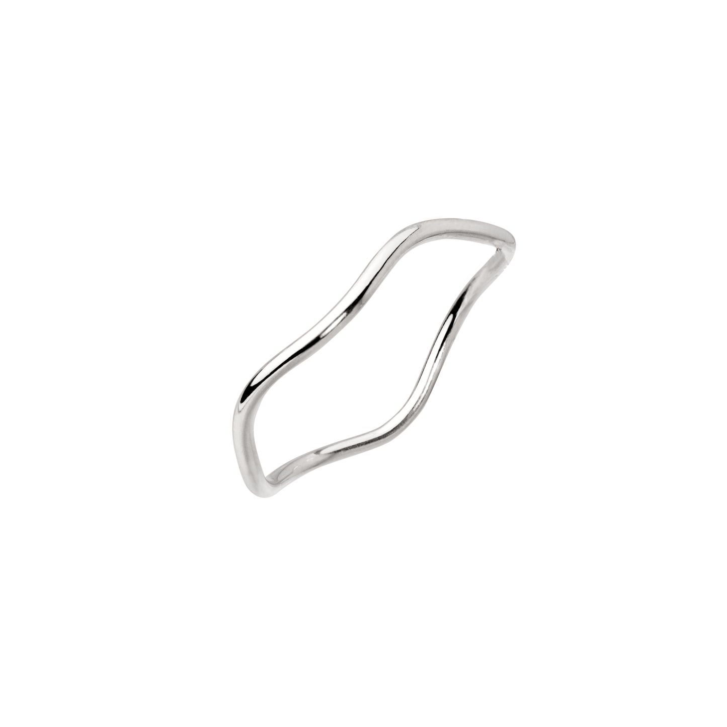 Slim Wave Ring Silber