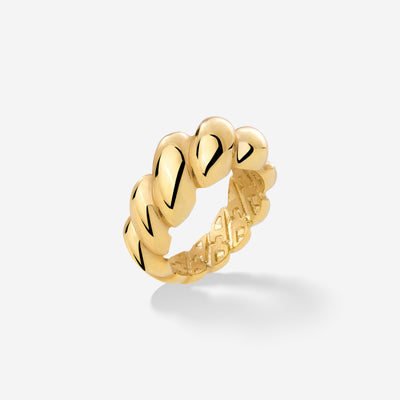 Bold Twist Ring Gold