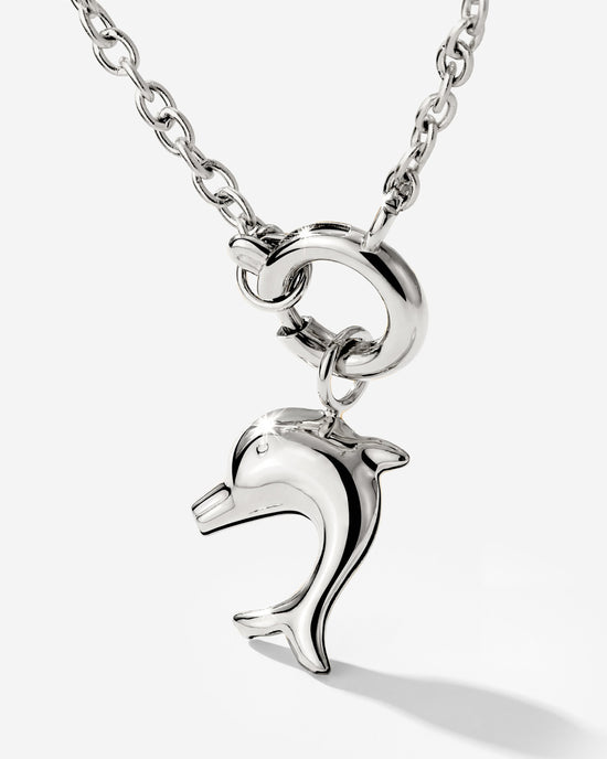 Dolphin Classic Chain Necklace Set Silber