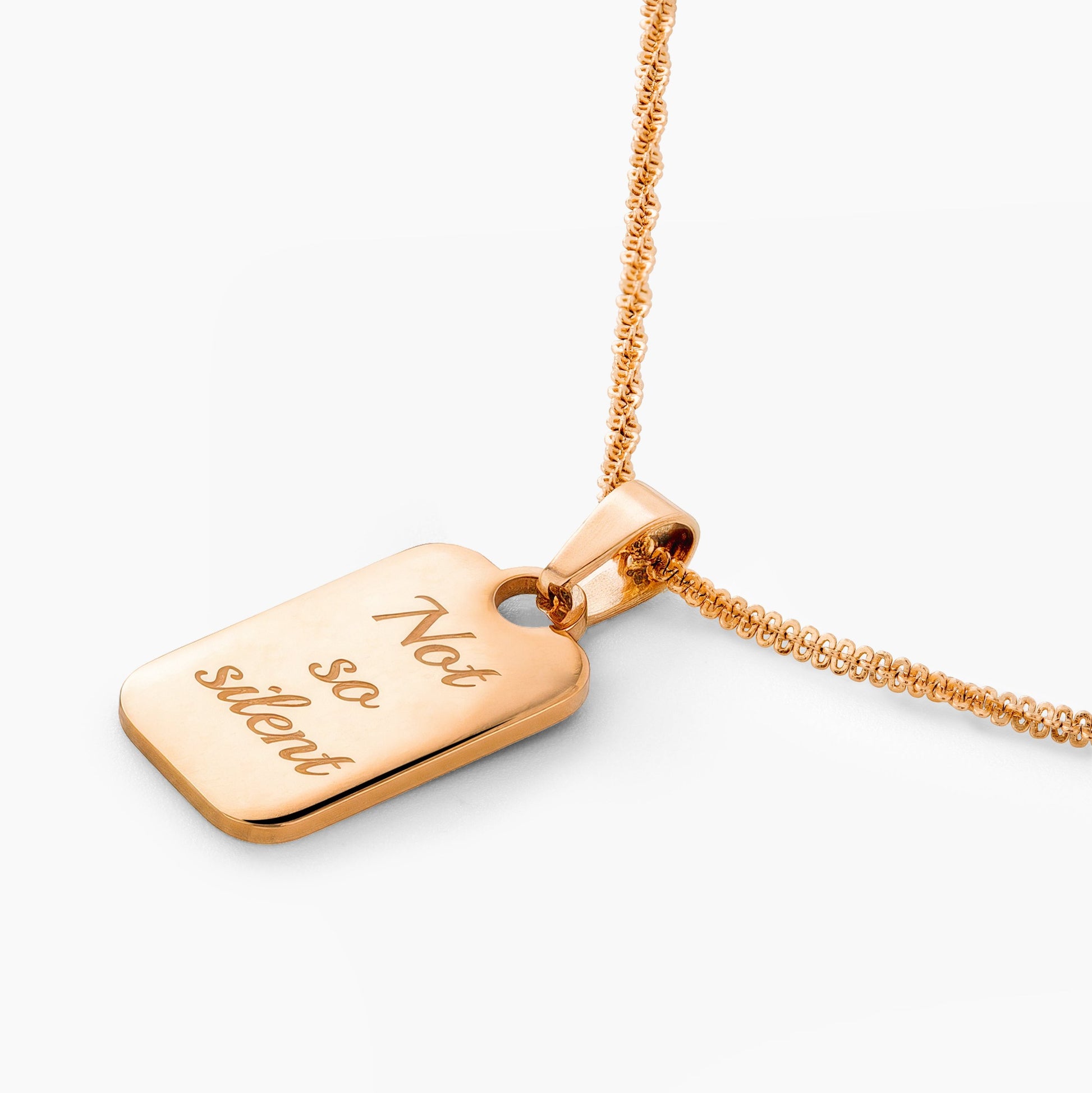 Not so silent Necklace Roségold