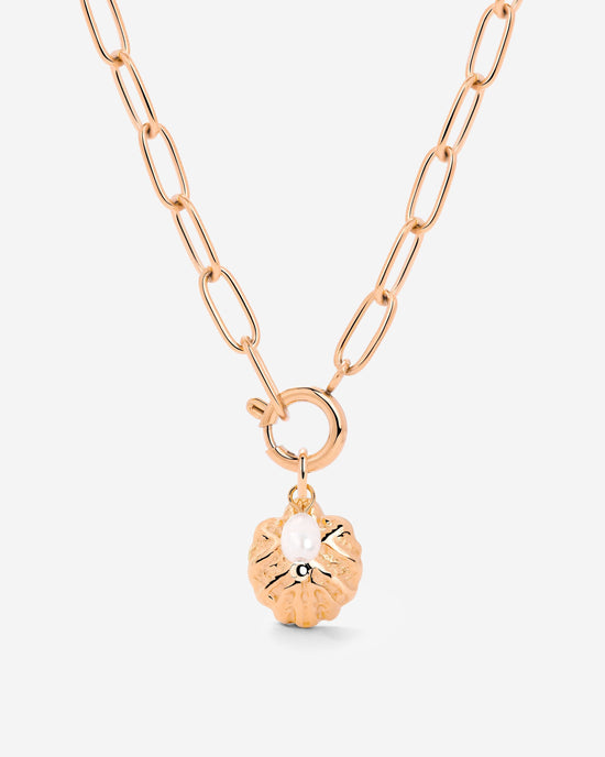 Ocean Lovers Oval Links Necklace Set Roségold