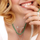 Green Pastel Pearl Necklace Silber