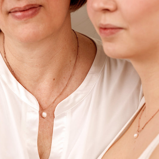Mother Pearl Necklace Roségold