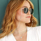 Spring Babe Sunglasses Chain Silber