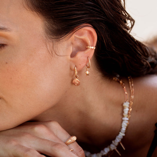 Sea Turtle Paloma Hoop Set Small Roségold