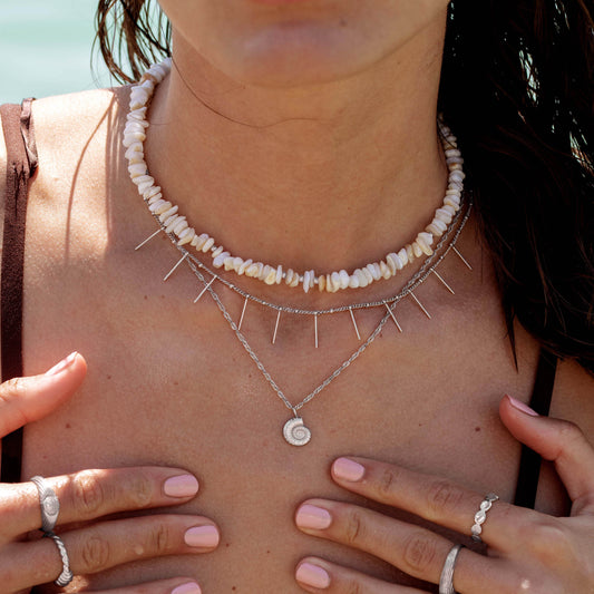 Shell Seeker Necklace Silber