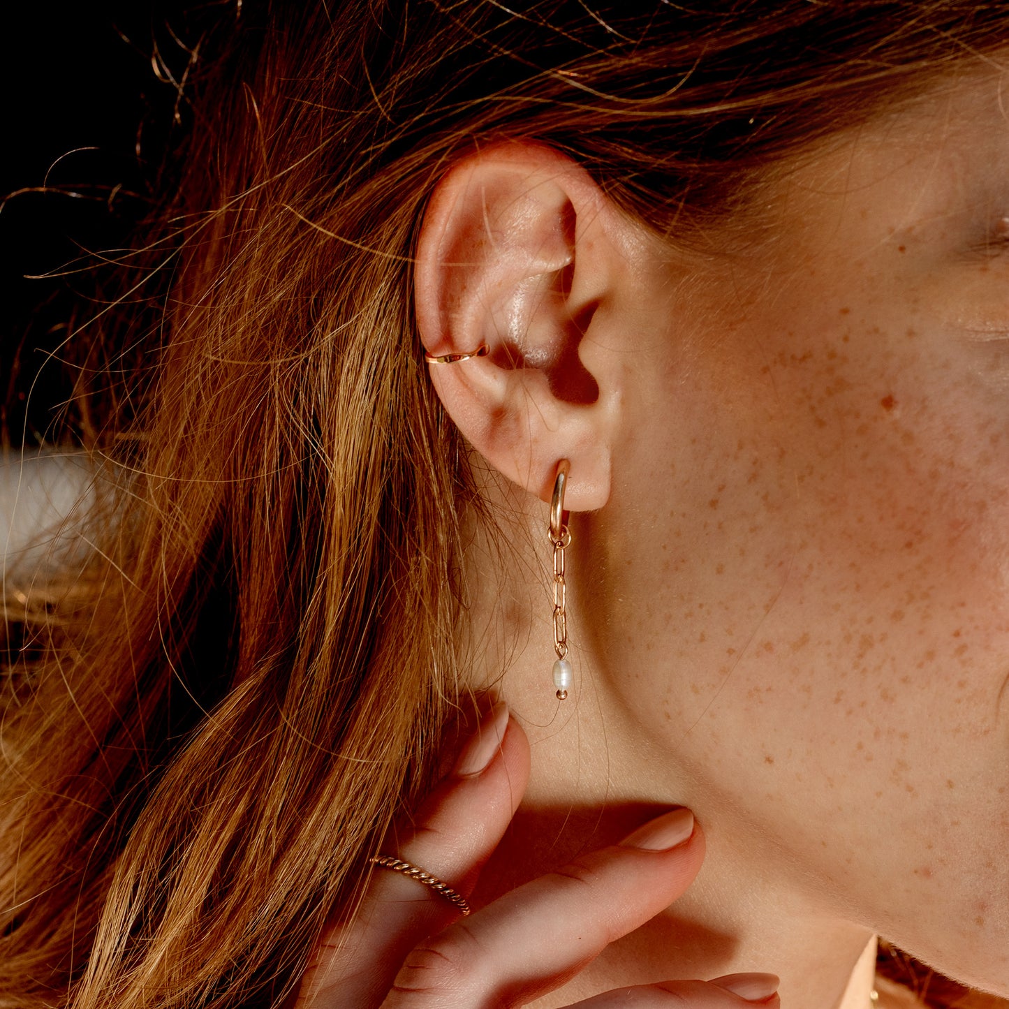 Offbeat Ear Cuff Roségold