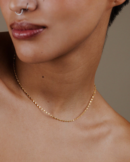 Tinsel Chain Necklace Gold