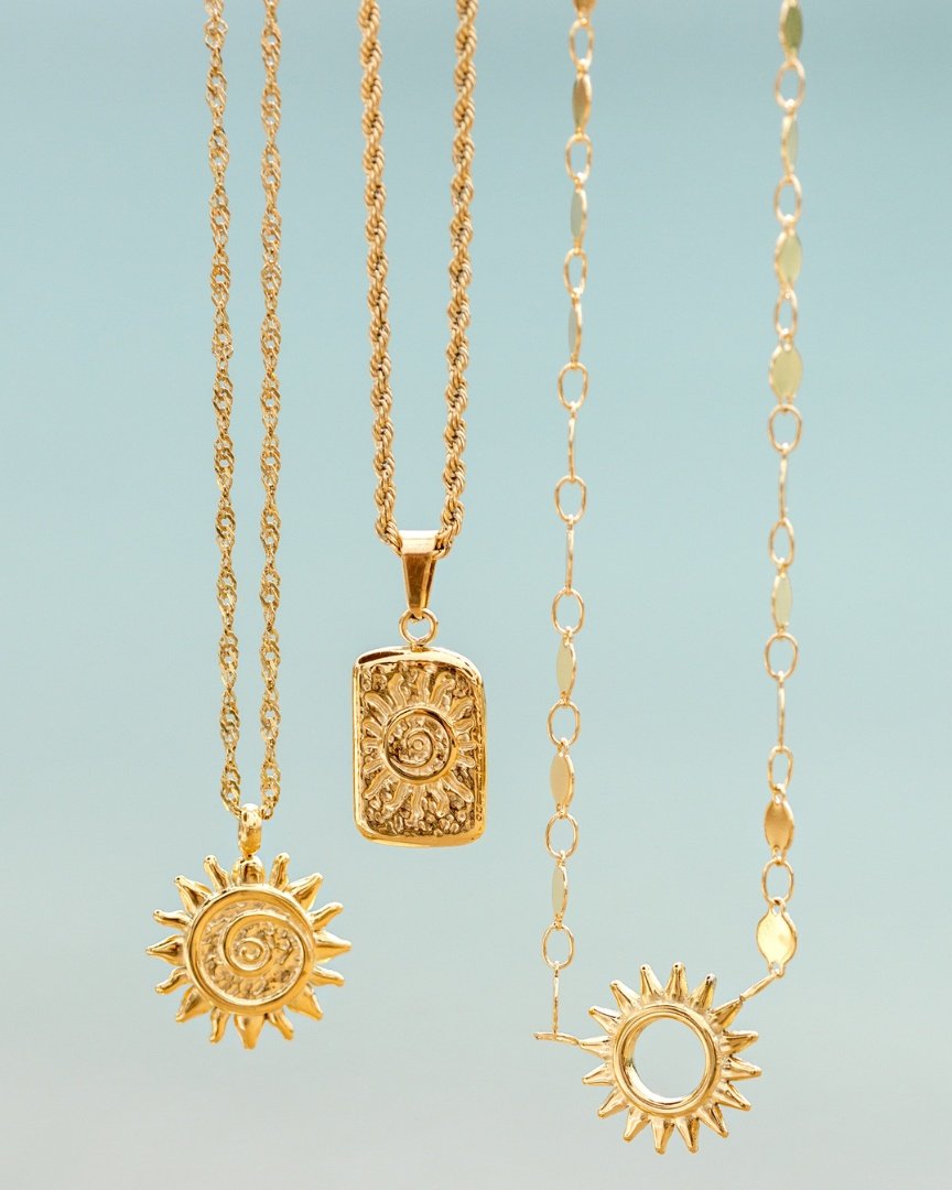 Sunny Side Up Necklace Gold