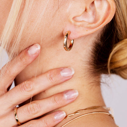 Cute Stargaze Hoops Medium Roségold