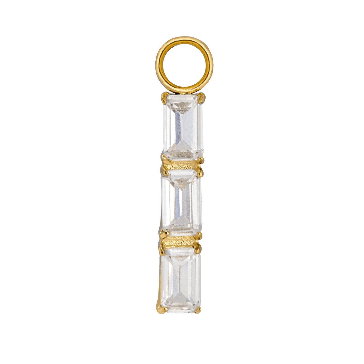 Baguette Bundle Hoop Set Small Gold