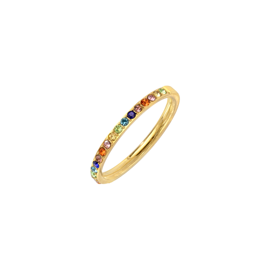 Rainbow Radiance Ring Gold