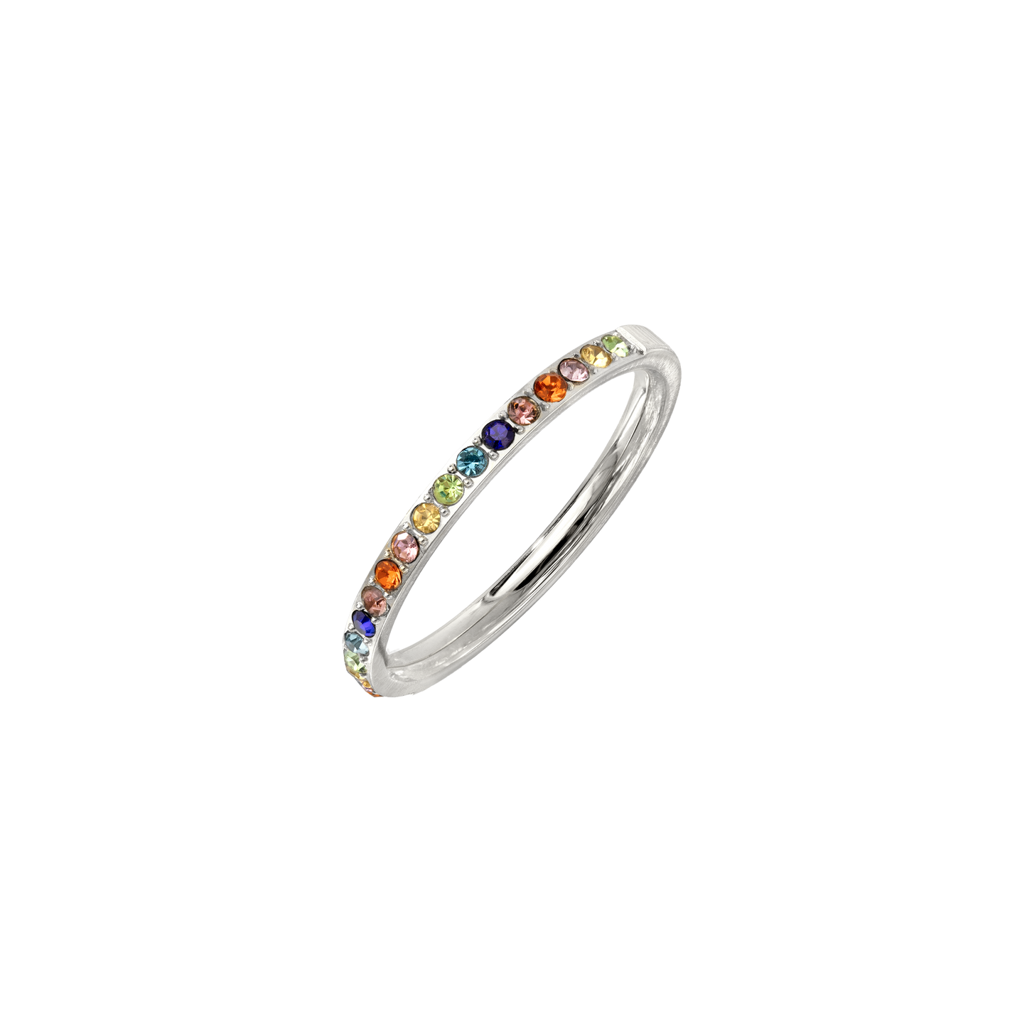 Rainbow Radiance Ring Silber