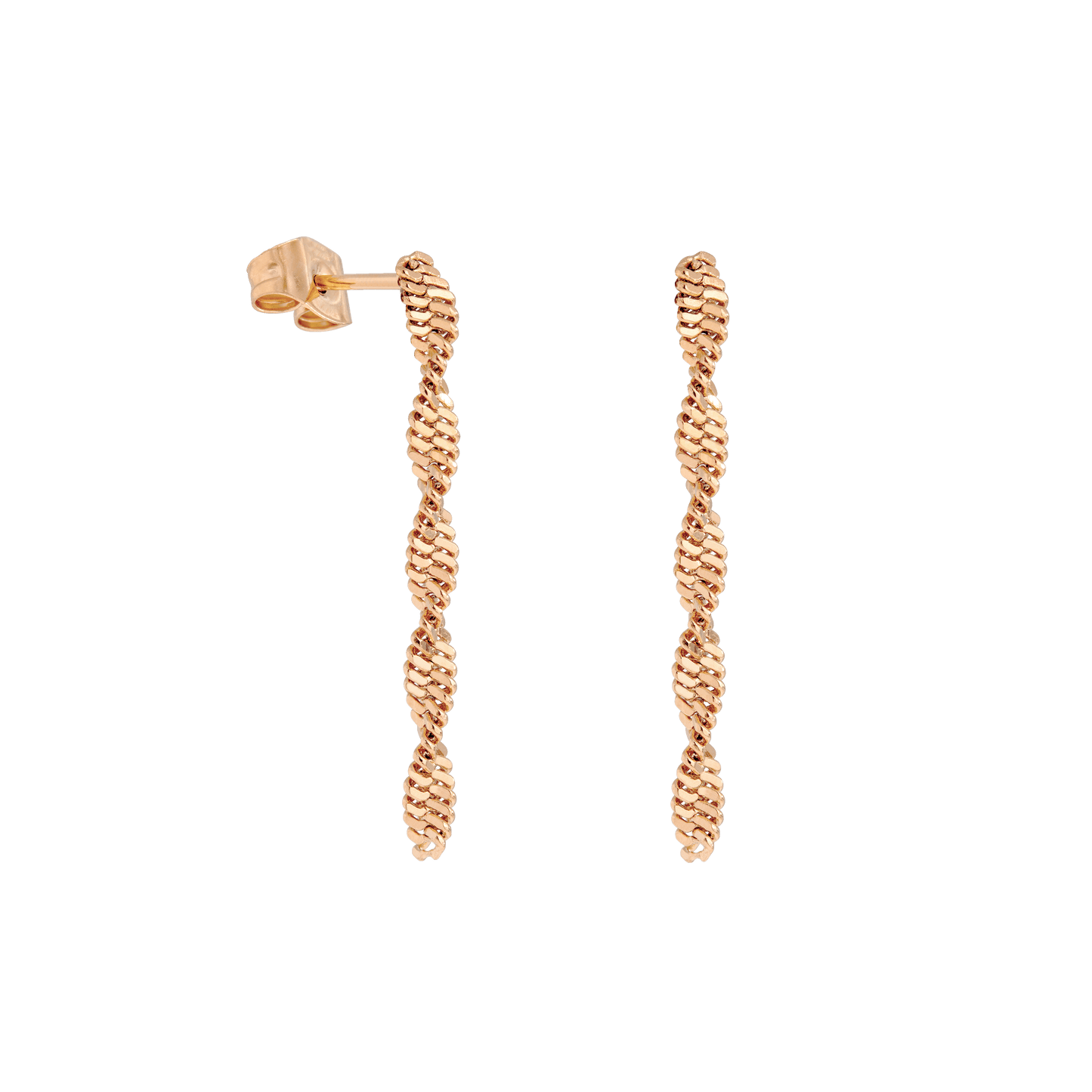 DNA Strand Studs Roségold