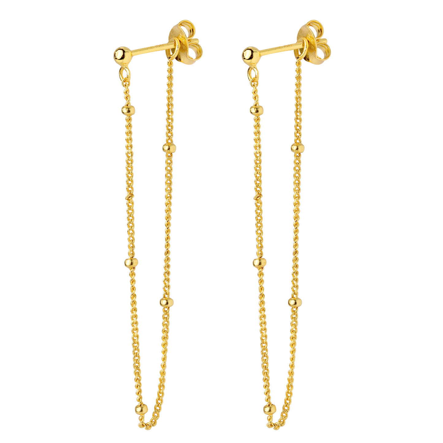 Delicate Chain Earrings Gold