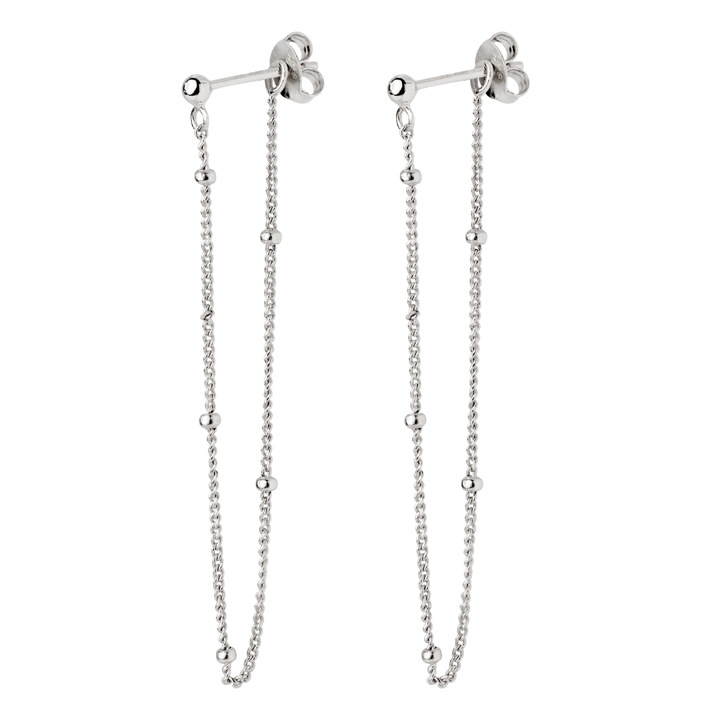 Delicate Chain Earrings Silber