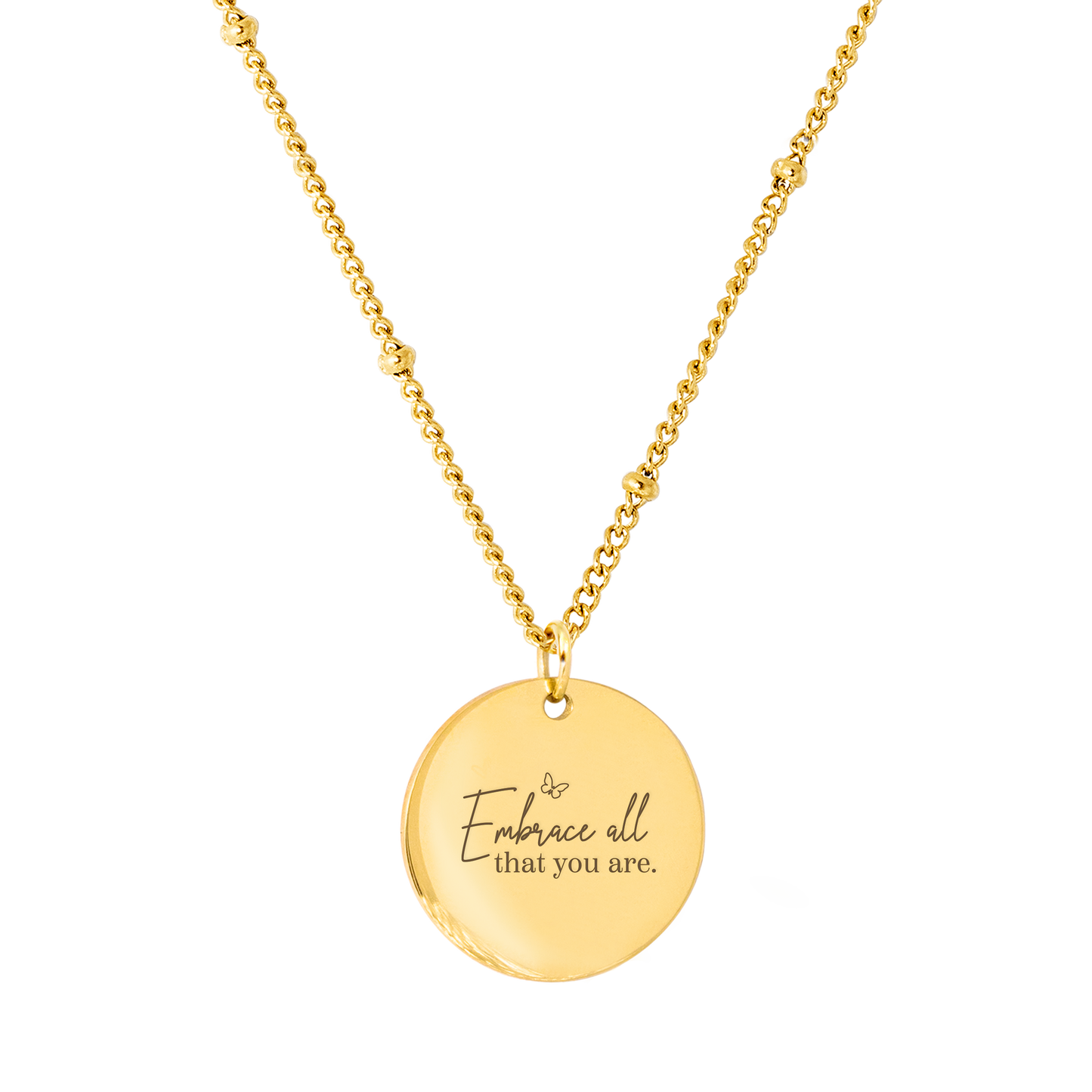 Embrace all that you are Necklace Gold