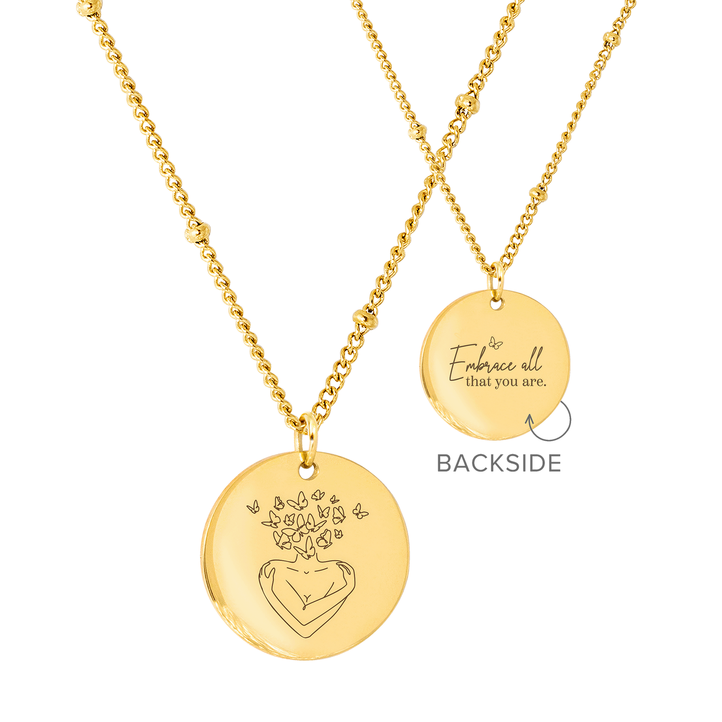 Embrace all that you are Necklace Gold