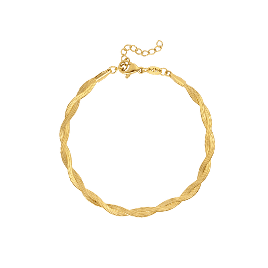 Flat Armour Bracelet Gold