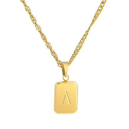 Letter Necklace Gold