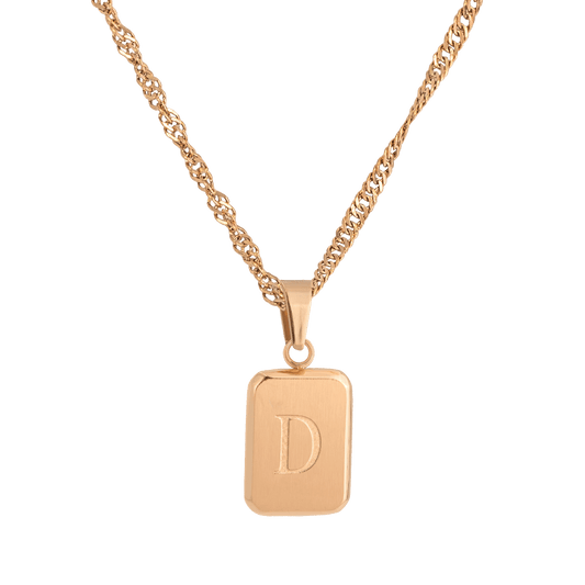 Letter Necklace D Roségold