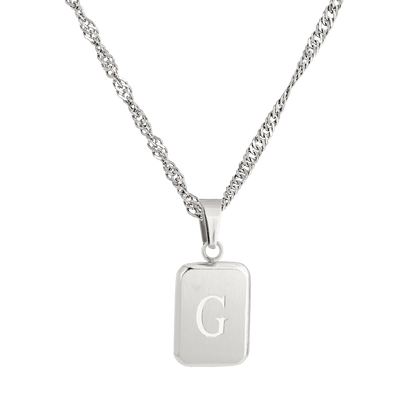 Letter Necklace G Silber