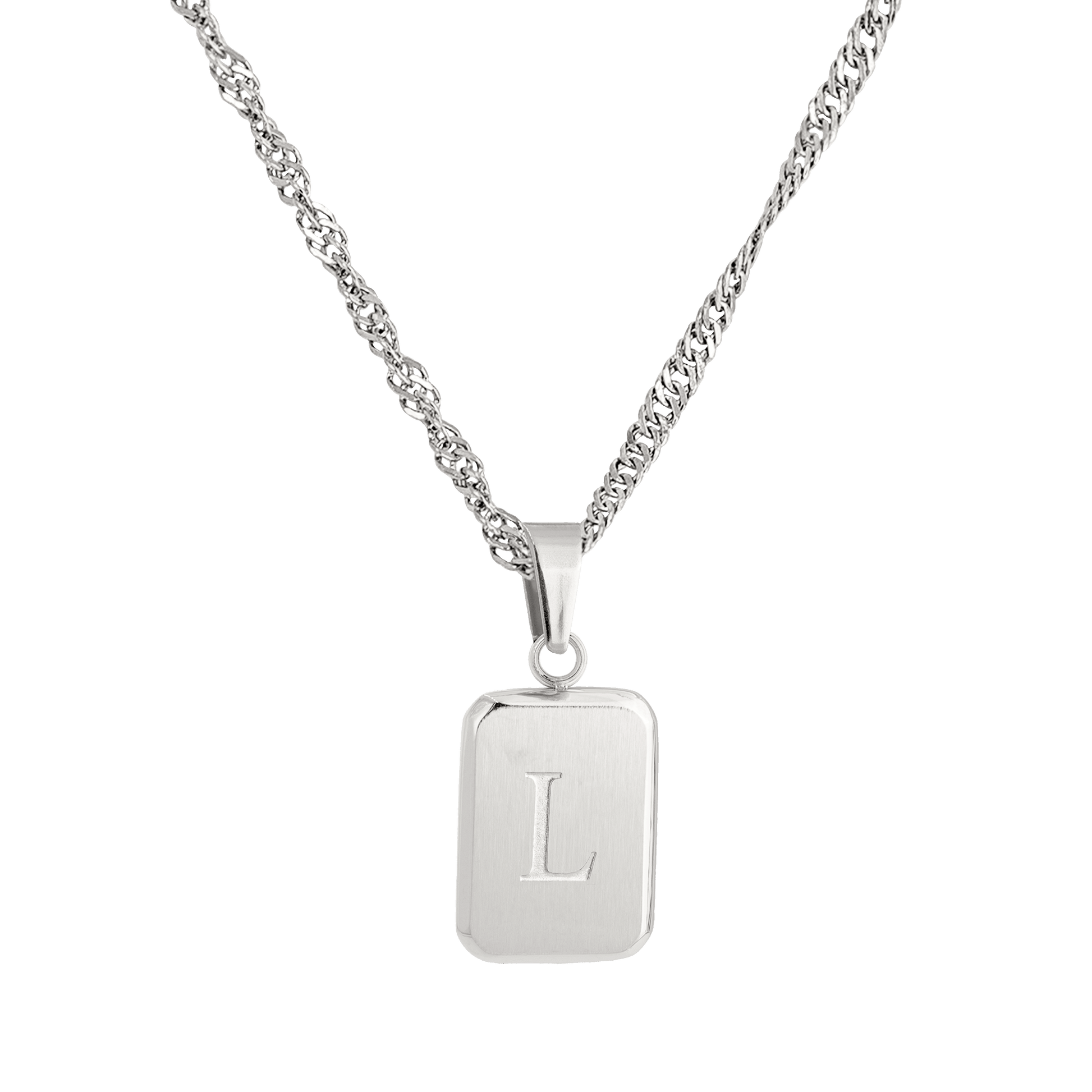 L initial new arrivals necklace silver