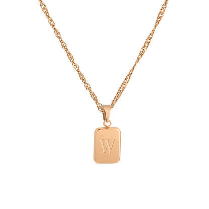Letter Necklace Roségold