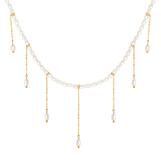 Lolas Love Pearl Power Necklace Gold