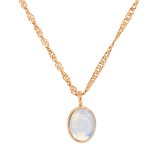 Oval Pendant Necklace Roségold