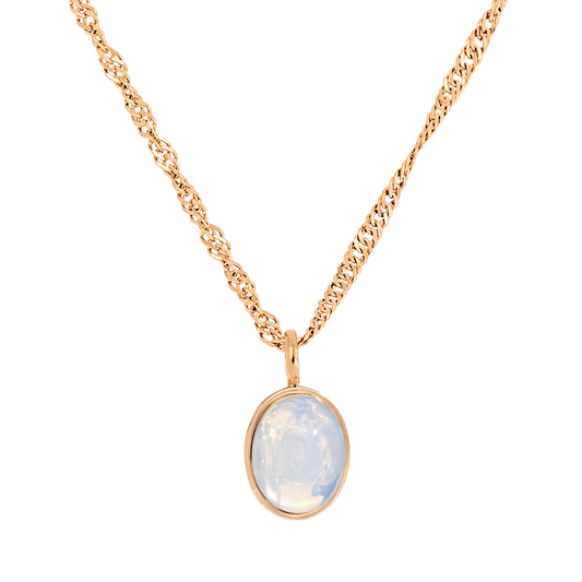 Oval Pendant Necklace Roségold