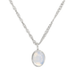 Oval Pendant Necklace Silber
