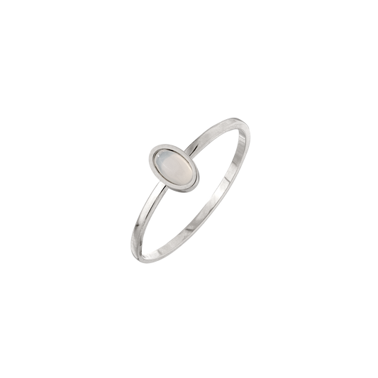 Oval Ring Silber