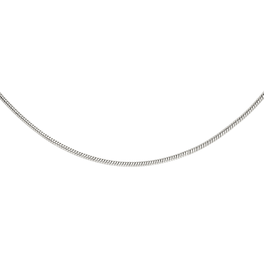 Round Snake Necklace Silber