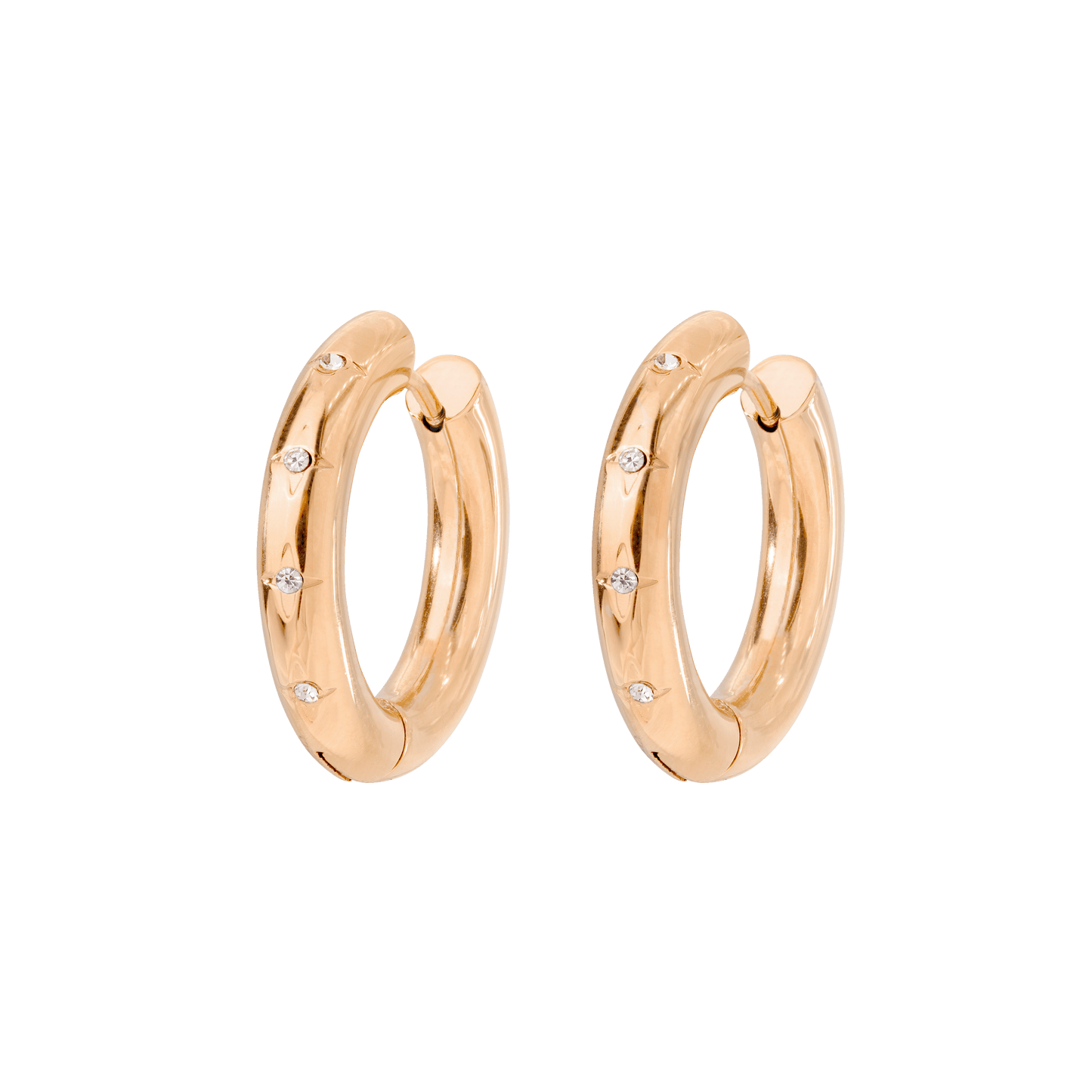 Cute Stargaze Hoops Medium Roségold