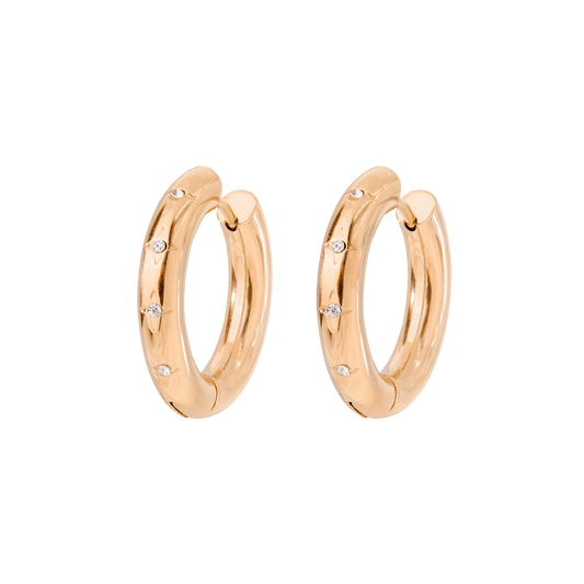 Cute Stargaze Hoops Medium Roségold