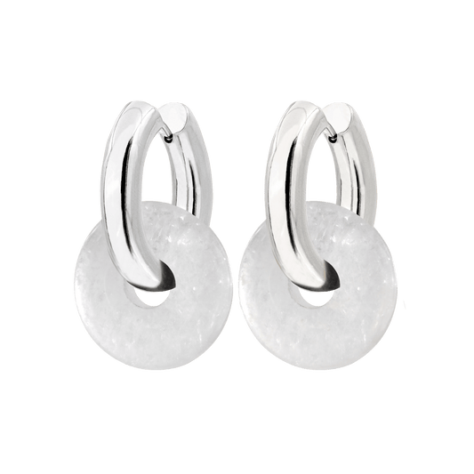 Chunky Above the Clouds Donut Hoop Set Medium Silber