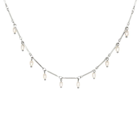 Annes Authentic Pearl Choker Silber