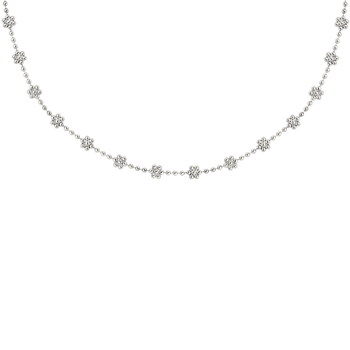 Blooming Choker Silber