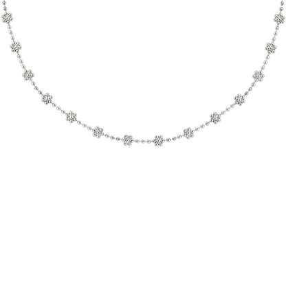 Blooming Choker Silber