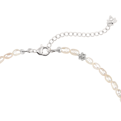 Blossom Pearl Choker Silber