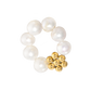Chunky Flora Pearl Hoop Set Medium Gold