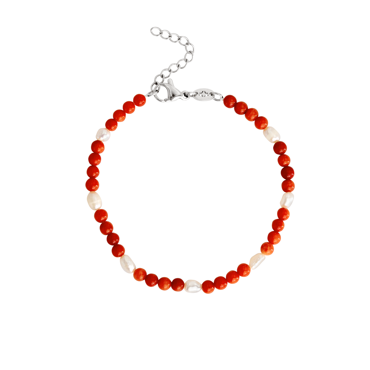 Coral Color Bracelet Silber