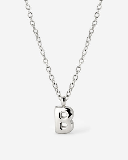 Bubble Letter Necklace Silber